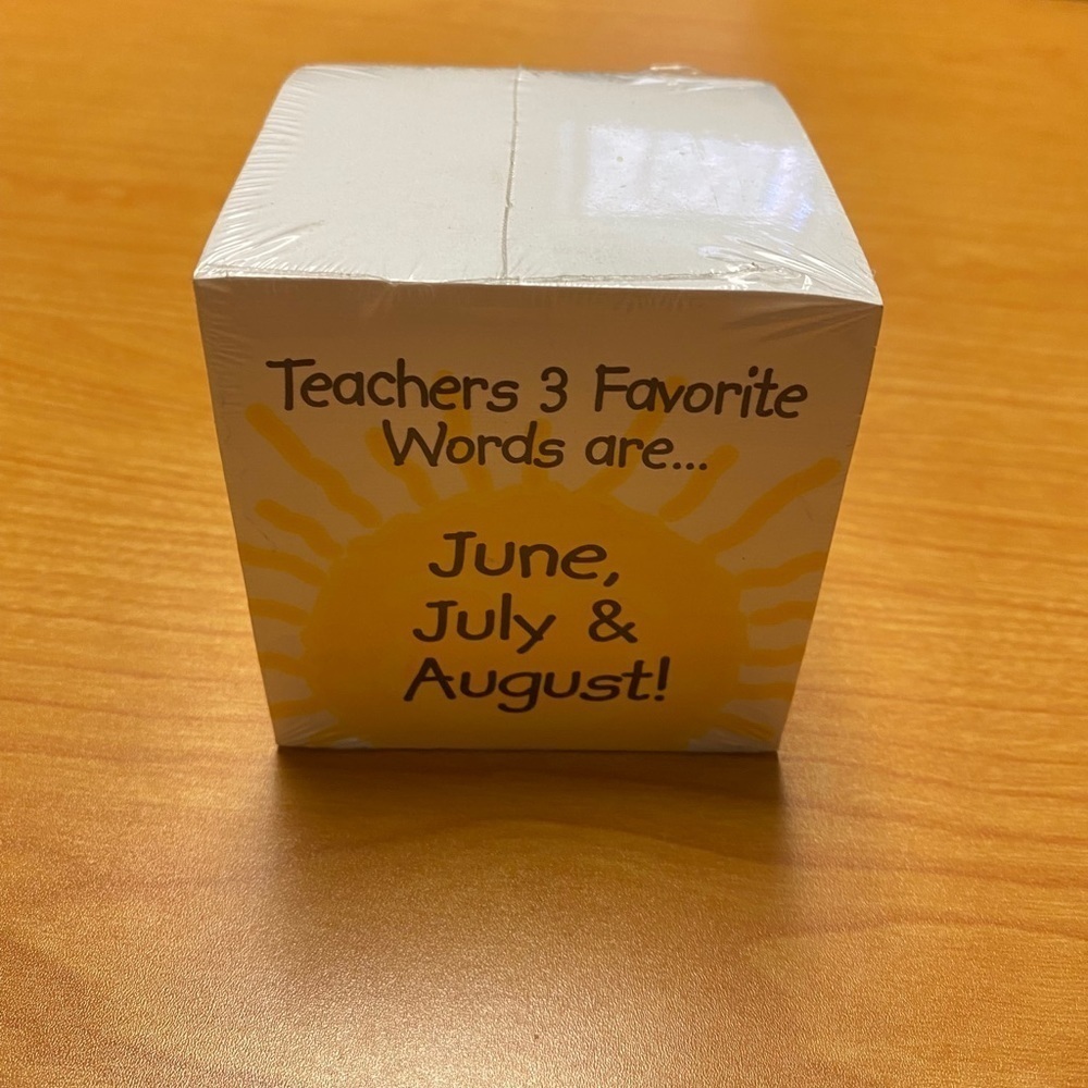 Teacher note cube